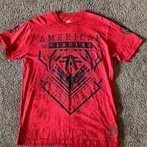 Red and Black American Fighter t-Shirt